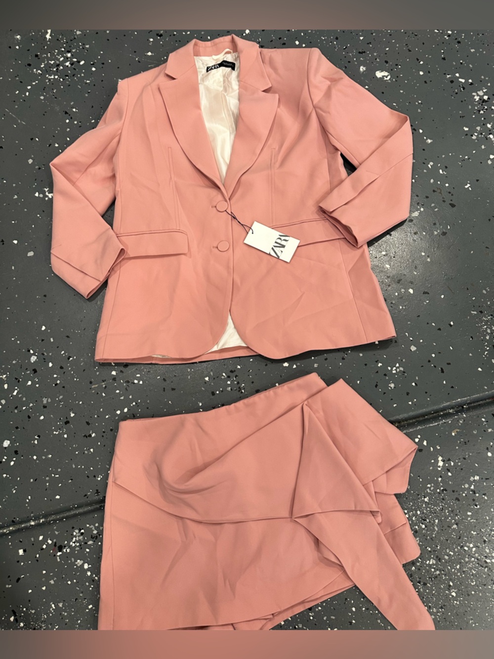 Zara Dusty Rose Two-Piece Pantsuit